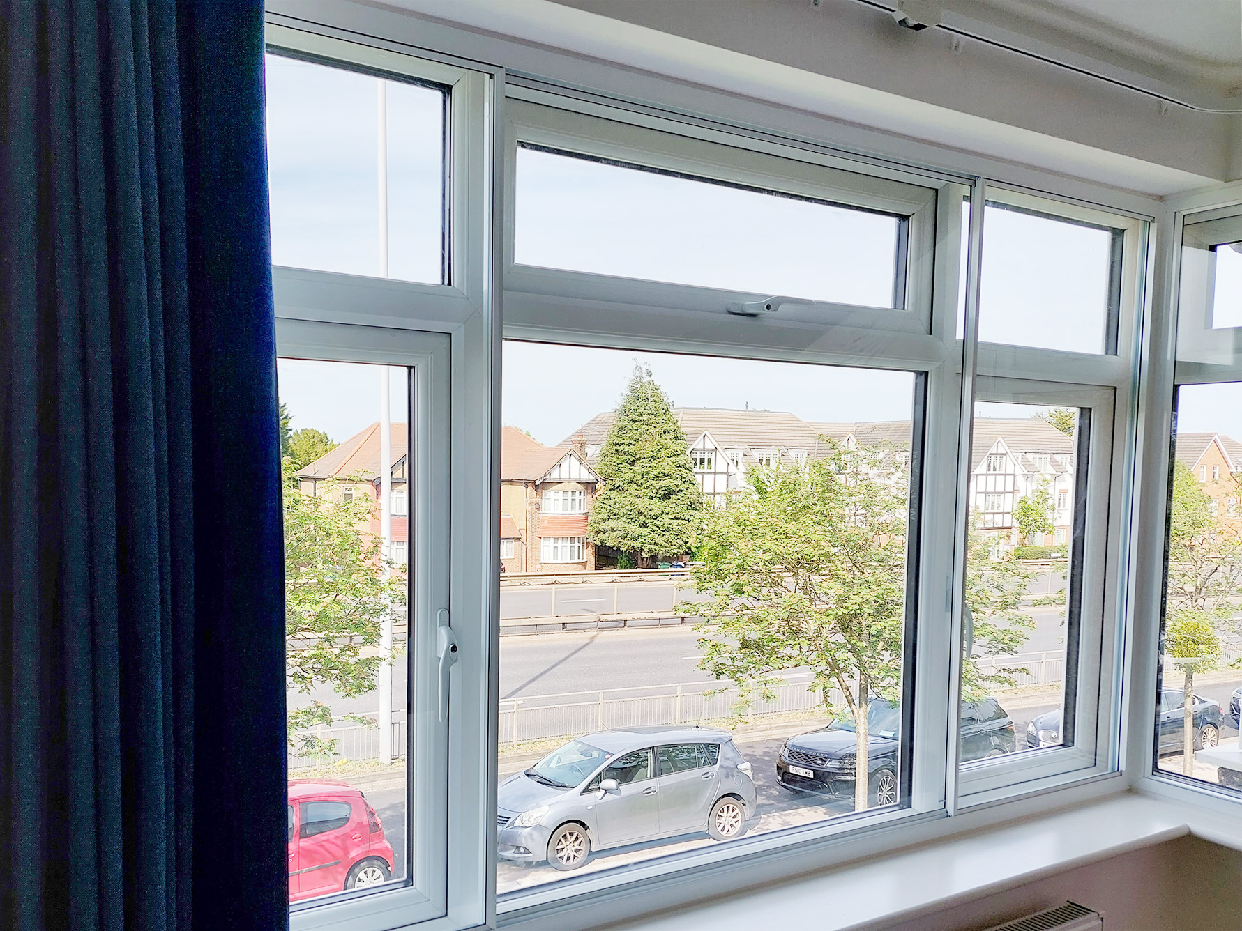 secondary glazing window-looking out dual carriage way